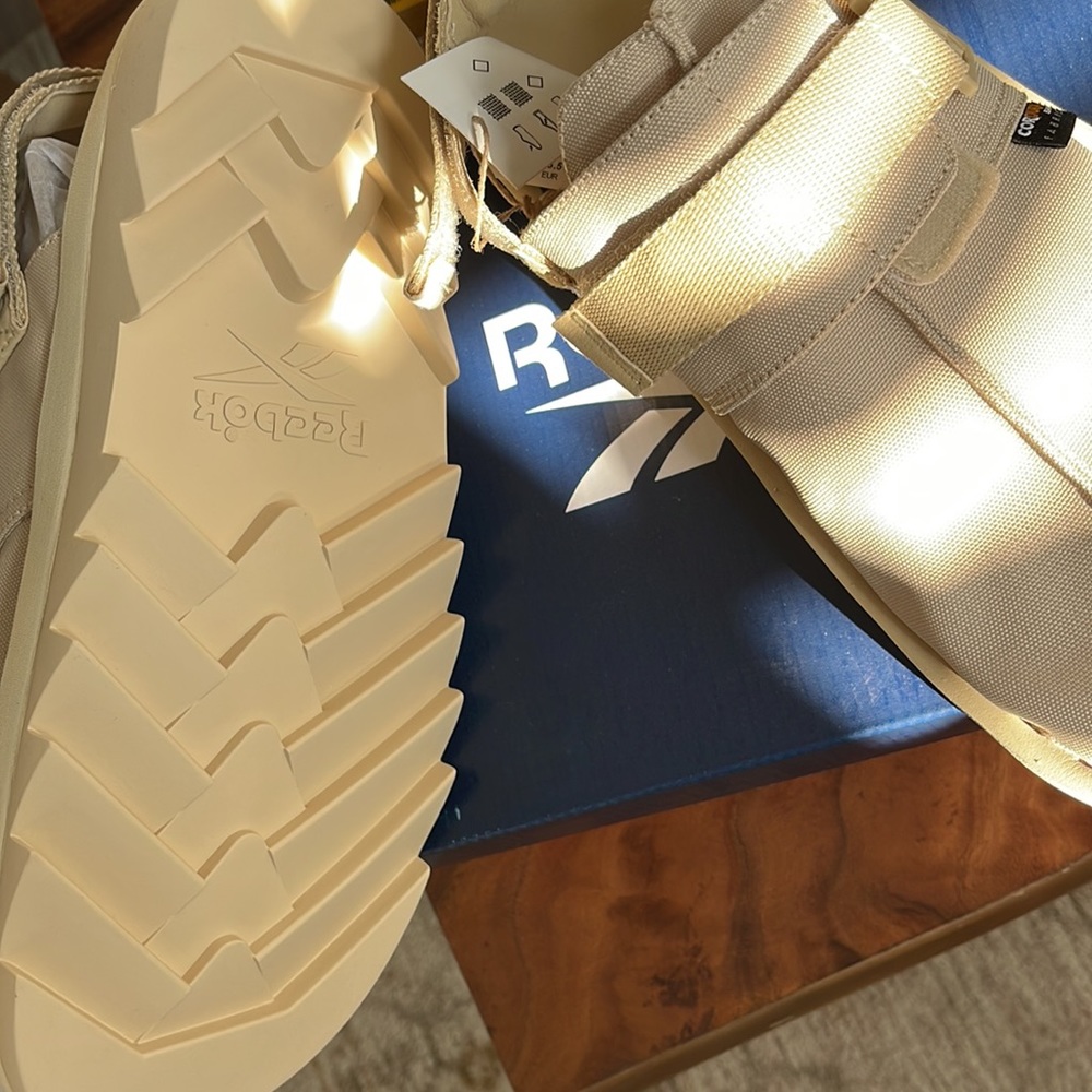 NIB Reebok Beatnik Unisex UTIBEI sandals sneakers tan Sz 12 mules Utility cool - Picture 5 of 7